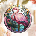 Flamingo Ornament, 3-Inch Ceramic Tropical Holiday Decor with Optional Personalization