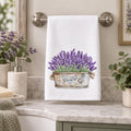 Lavender Hand Towel, Floral Design Bath Decor