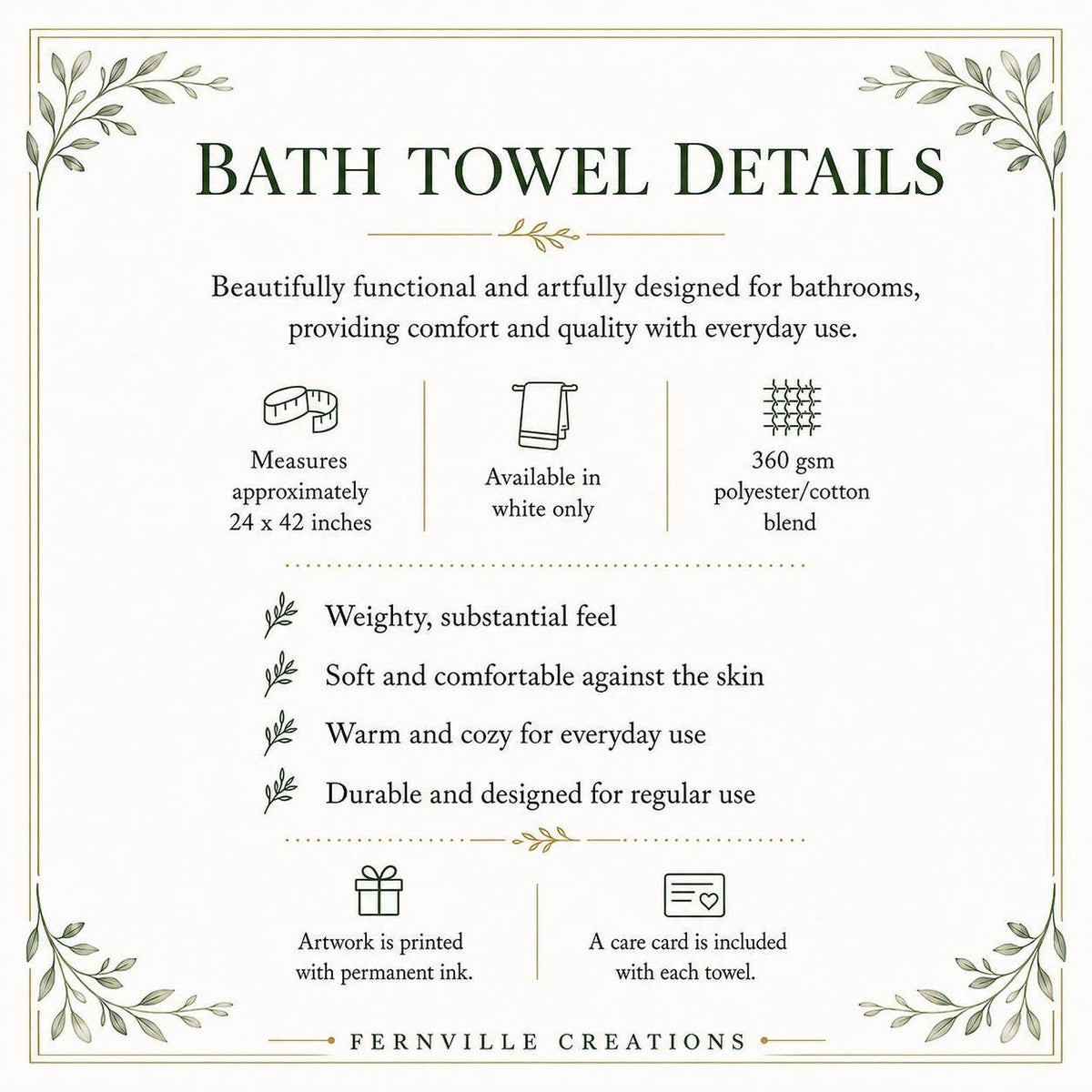 Floral Bath Towel, Pink Wildflower Print, 24 × 42 Inch Cotton Terry
