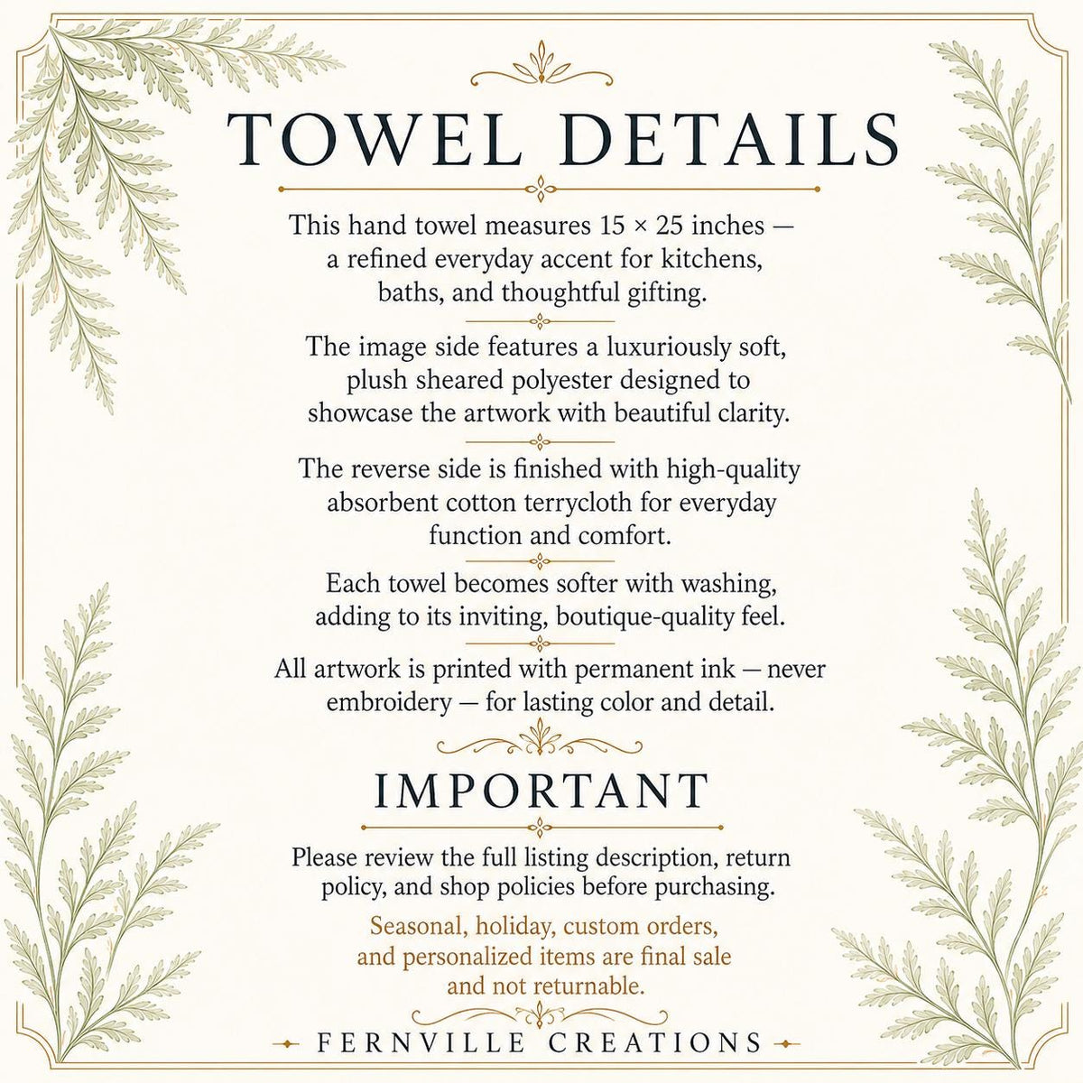 Lavender Hand Towel, Floral Design Bath Decor