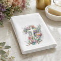 Floral Cross Fingertip Towel, Christian Guest Bath Decor, Easter Faith Gift, Religious Home Accent