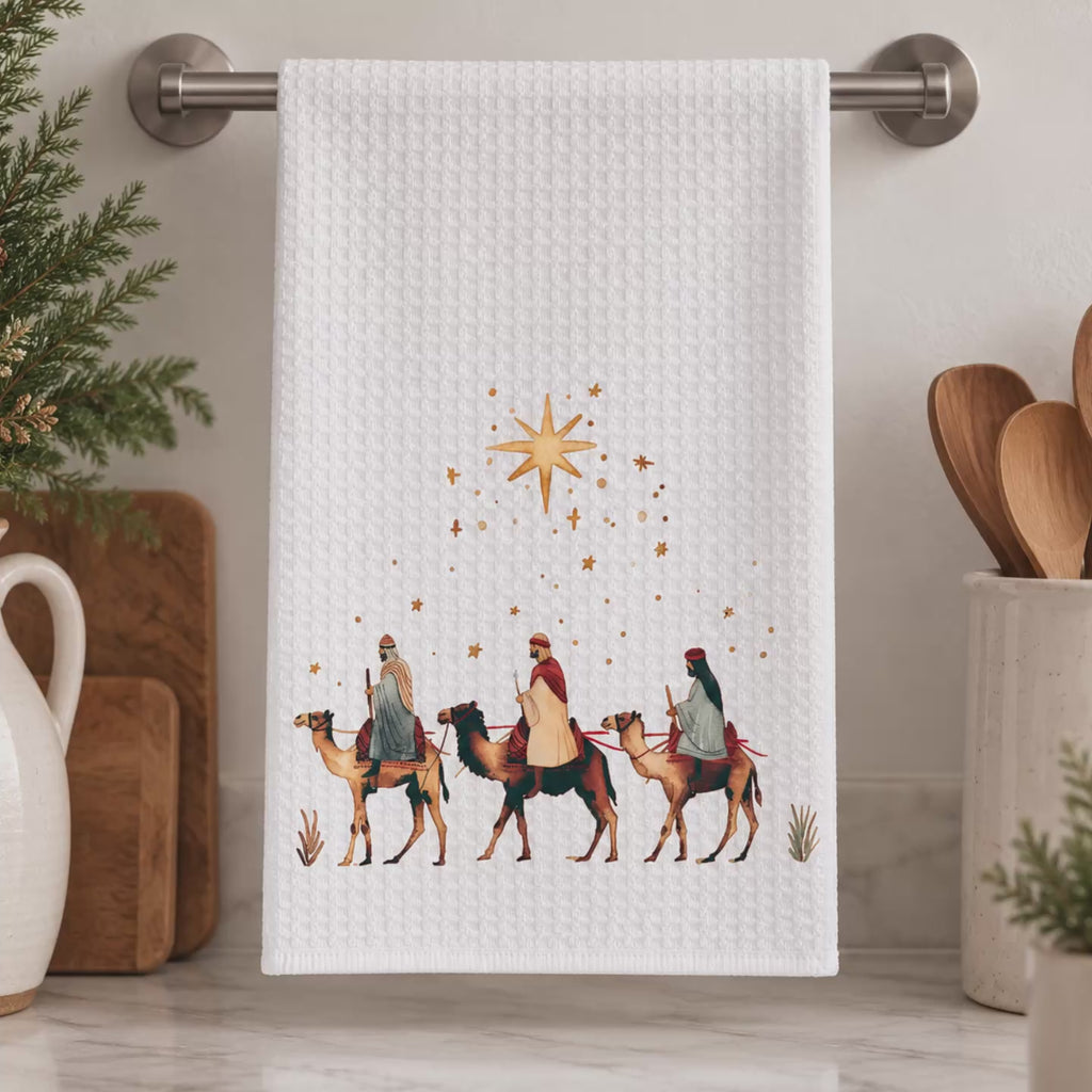Three Wise Men Waffle Kitchen Towel